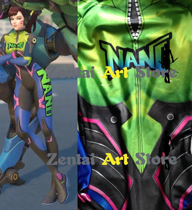 Высококачественный костюм для косплея с 3D принтом Nano Cola D.Va Skin индивидуальный