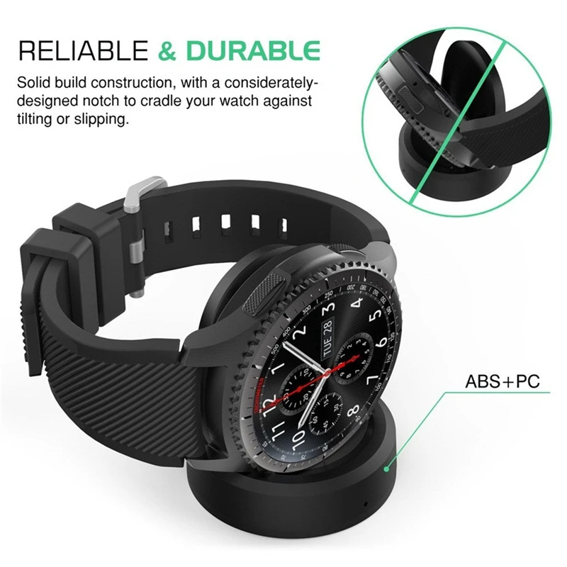 Умные часы, беспроводное зарядное устройство для samsung Galaxy Watch, активная портативная беспроводная быстрая зарядка, источник питания, зарядное устройство 19Mar21