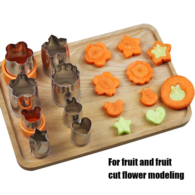 Kitchen Gadgets Cookie Flower Type Vegetable And Fruit Cutter Mold Flower Pattern Butterfly Face Embossing Knife Accessories (16)