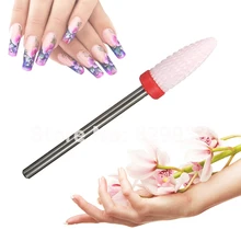 1 шт. розовый пламенный керамический кутикулы для ногтей Электрический ногтей файловый салон Chiropody Podiatry Маникюр и педикюр дрель керамический инструмент