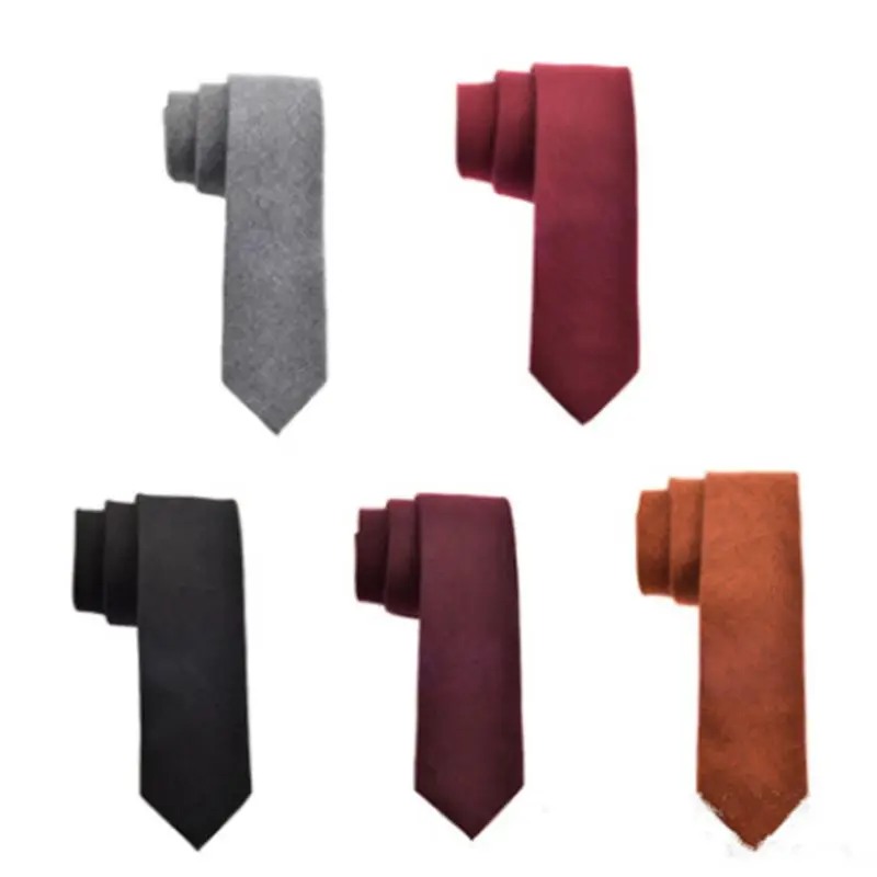

1 Pcs Mens Fashion Pure Color Wool Tie Knitted Tie Necktie Retro Casual Slim Skinny Woven Wedding Business Party Necktie QDD9630