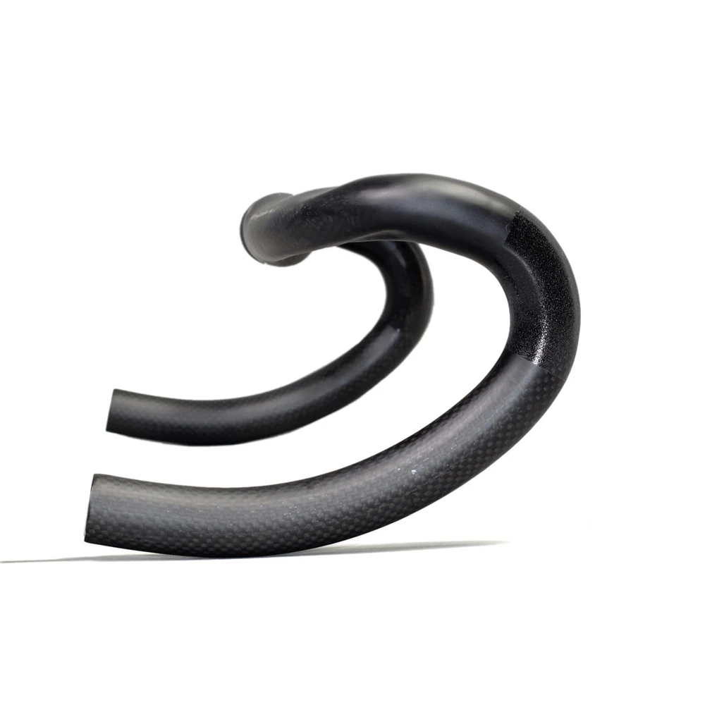 NO LOGO Top Road Bicycle Handle Bar 3K Full Carbon Fiber Bike Handlebar Bent To 380mm Cycling Drop Bar (8)