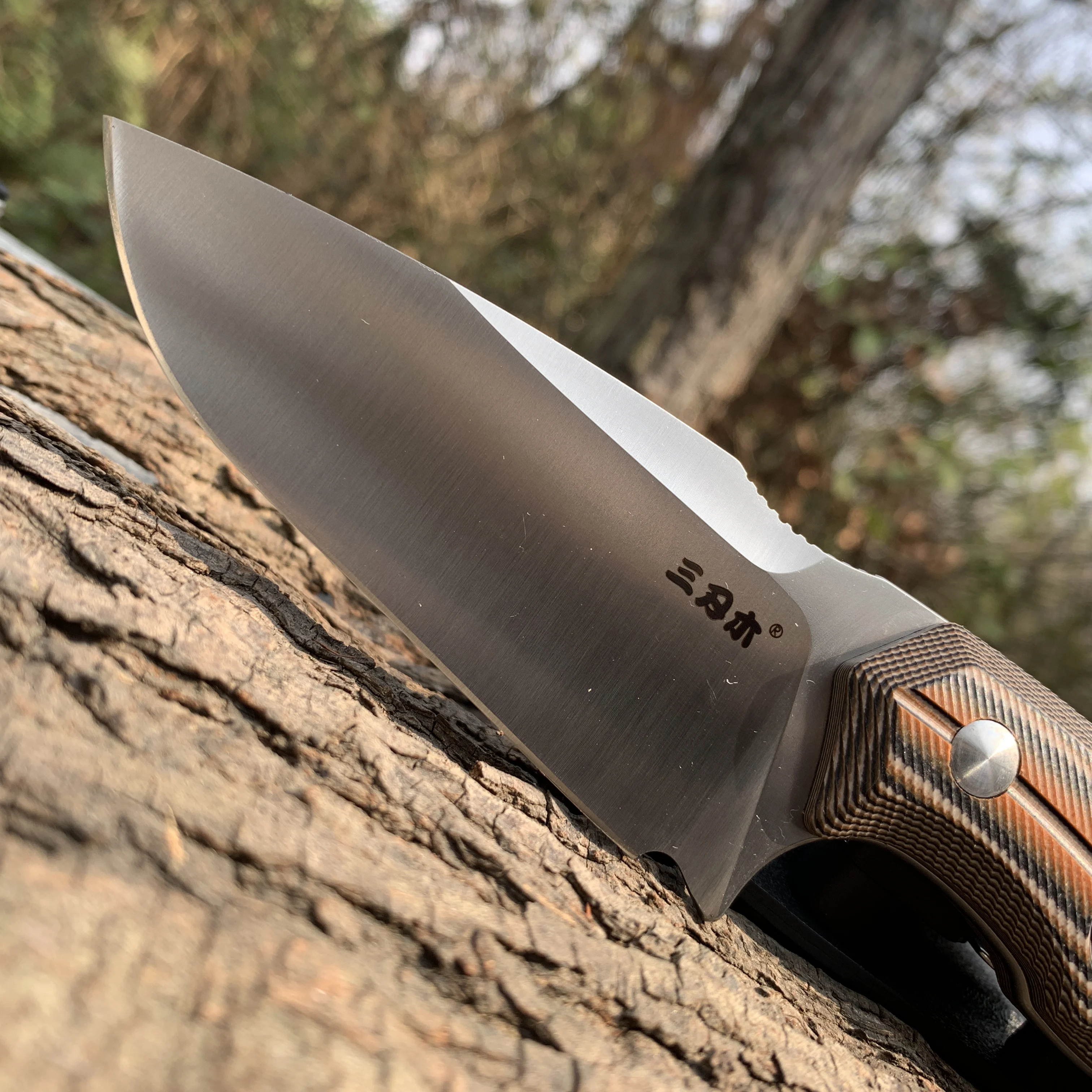 Sanrenmu S725P нож с фиксированным лезвием 14C28N оболочкой для кемпинга выживания