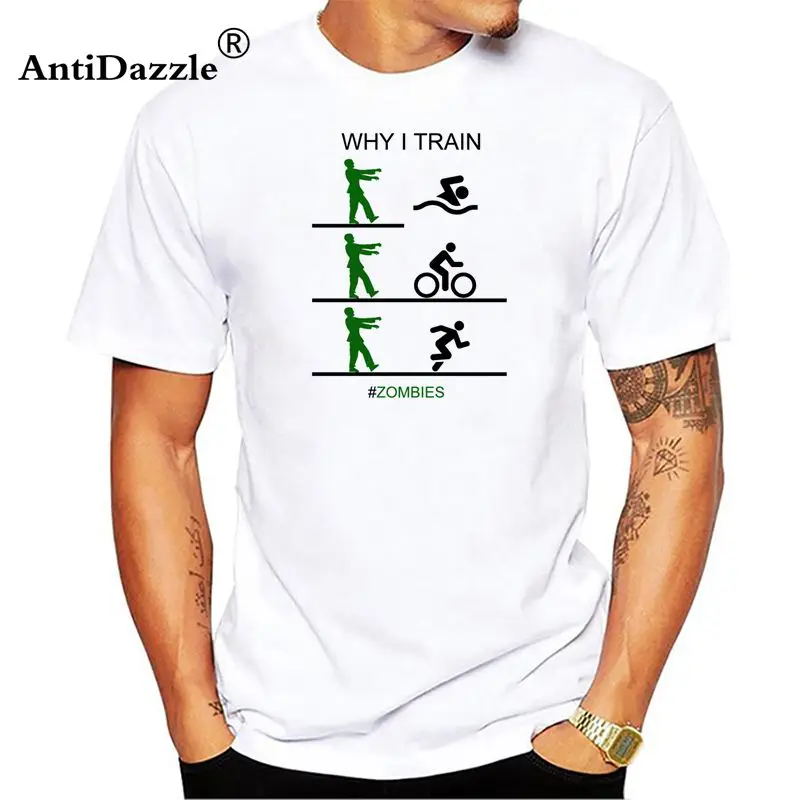 

Men Cotton Short Sleeves Casual Male Tshirt Creative Triathlon Runnings Swimmings Cycle Silhouette Decor T-shirt Tees