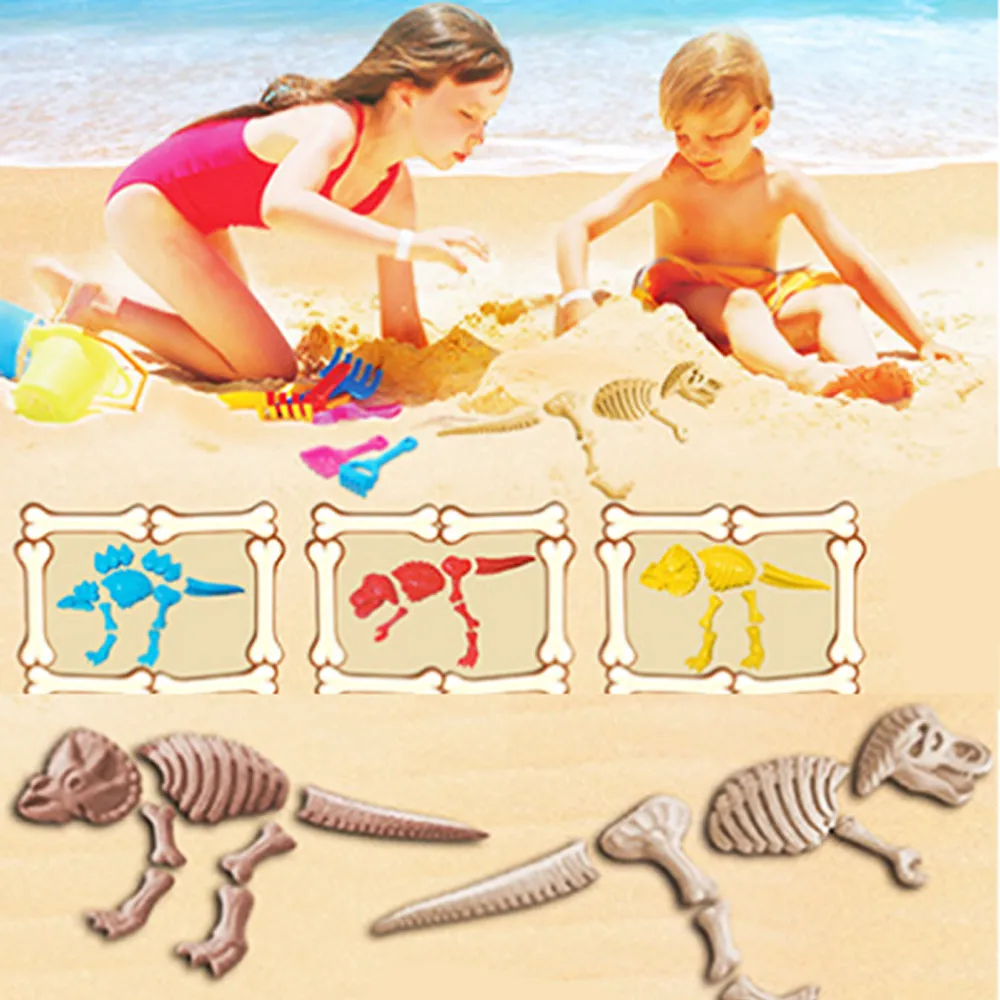 

Water toys sand-excavating kit Dinosaur fossilized beach toys children play fun sand molds for summer holiday