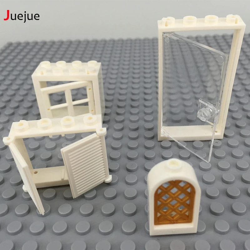 Садовые городские уличные 6 видов стилей оконные рамы DIY MOC Части Буш строительные