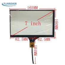 FUNROVER New 7-inch 165mm*100mm capacitive touch screen car DVD navigation LCD screen touch screen for 1024×600 Android dvd