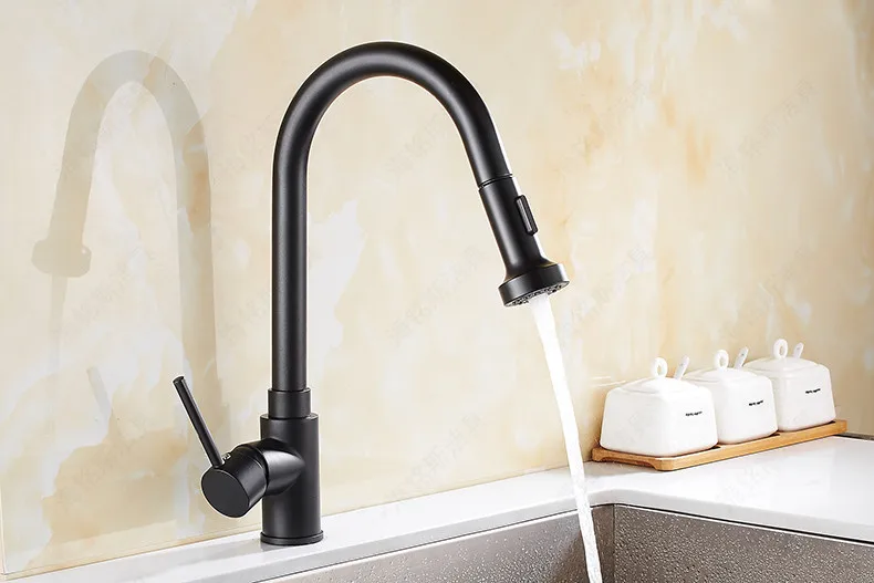 MOIIO Modern ORB Design Kitchen Faucet Single Hole Pull Down Spray Kitchen Sink Faucet Oil Rubbed Laundry Brass Mixer Tap MOIIO Modern ORB Design Kitchen Faucet Single Hole Pull Down Spray Kitchen Sink Faucet Oil Rubbed Laundry Brass Mixer Tap