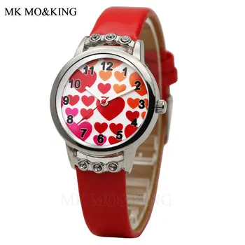 

luxury brand Belt Diamonds children's boys girls kids Quartz wrist watch love Rhinestone Clock gifts bracelet synok Cute Cartoon