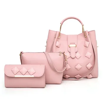 

classic bags for women 2018 good quality PU leather women handbags and crossbody bags 3 sets bag