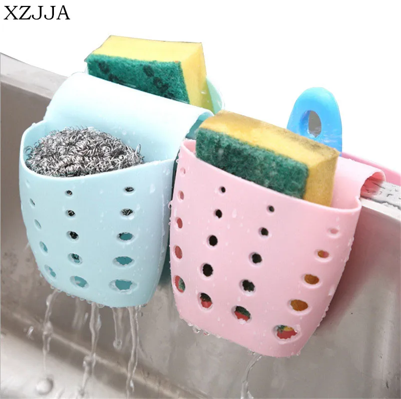 XZJJA Creative Sink Saddle Type Hollow Out Hanging Basket Brush Sponge