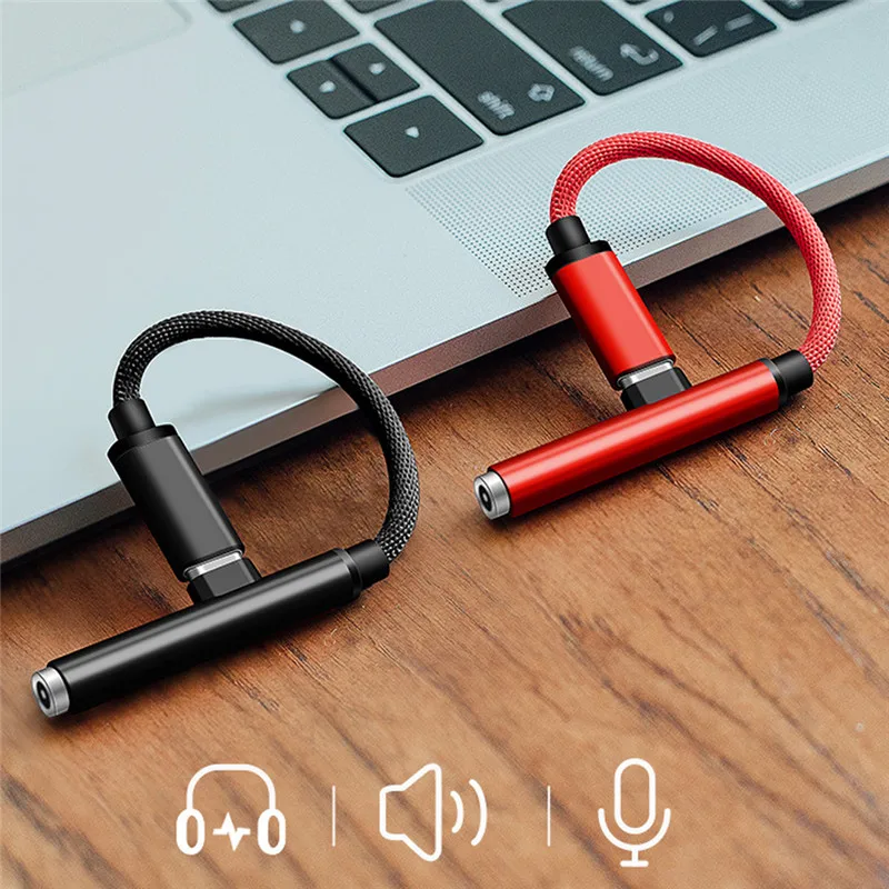 

USB Type C to 3.5mm Jack Headphone Audio Cable 2 in 1 Type-C Charger Adapter AUX Earphone Charging For Samsung For Xiaomi (L1129