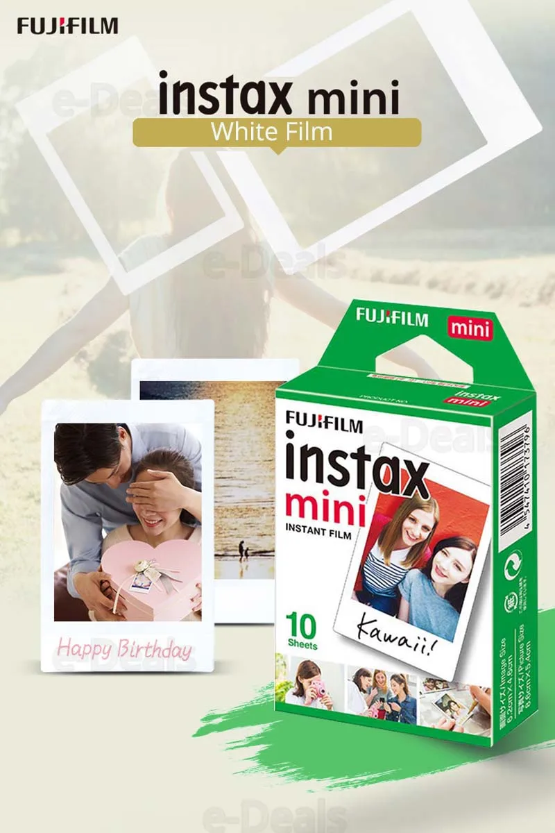 100 листов Fujifilm Instax Мини белая пленка мгновенная фотобумага для Instax Mini 9 8+ 7 s 90 70 25 50 s камера SP-2 SP-1 принтер