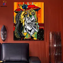 DIY цветные картинки по номерам с цветами плачущие женщины Пикассо картина для рисования по номерам Обрамленный дом