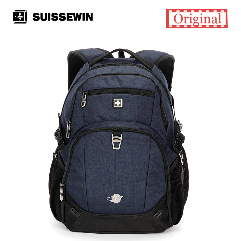 Suissewin swiss Brand Male Backpack School Waterproof Women Laptop