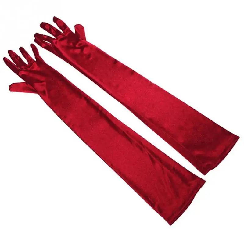 Женские сексуальные перчатки на палец, вечерние длинные перчатки для выпускного вечера