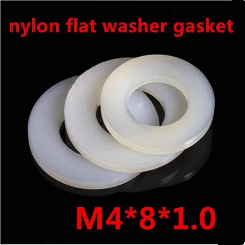 500 шт./лот M4 * 8*1 M3 пластиковая нейлоновая плоская прокладка шайбы|washer gasket|flat washernylon
