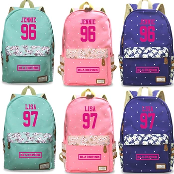 

BLACKPINK School Backpack Jennie 96 Students Boys Girls Men Women Bags Lisa 97 New Casual High Quality Travel Beautiful Rucksack