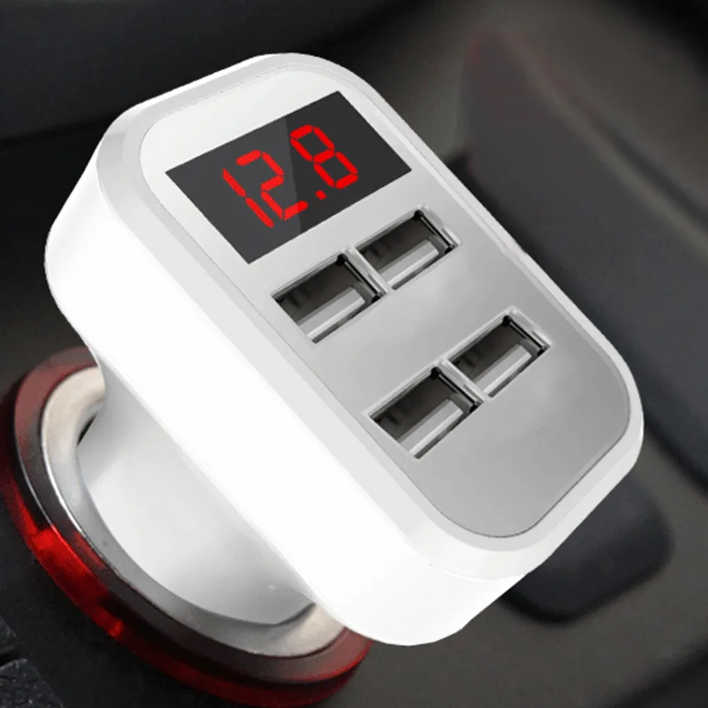 

Portable 3.1A 4 USB Car Charger Adapter 5V Quick Charger 3.0 Fast Auto Charging For Mobile Phone Xiaomi Samsung IPhone Tablet PC