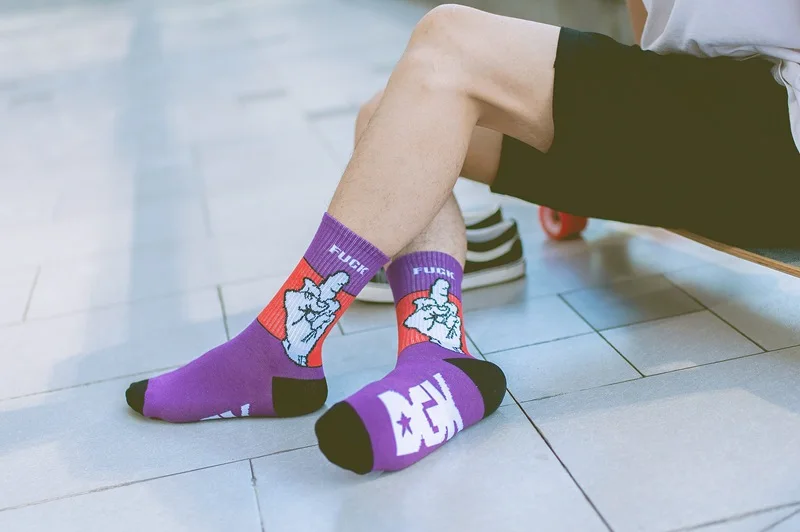 Осенние и зимние новые спортивные носки для скейтборда, уличные танцевальные хлопковые носки, модные хлопковые носки в стиле хип-хоп