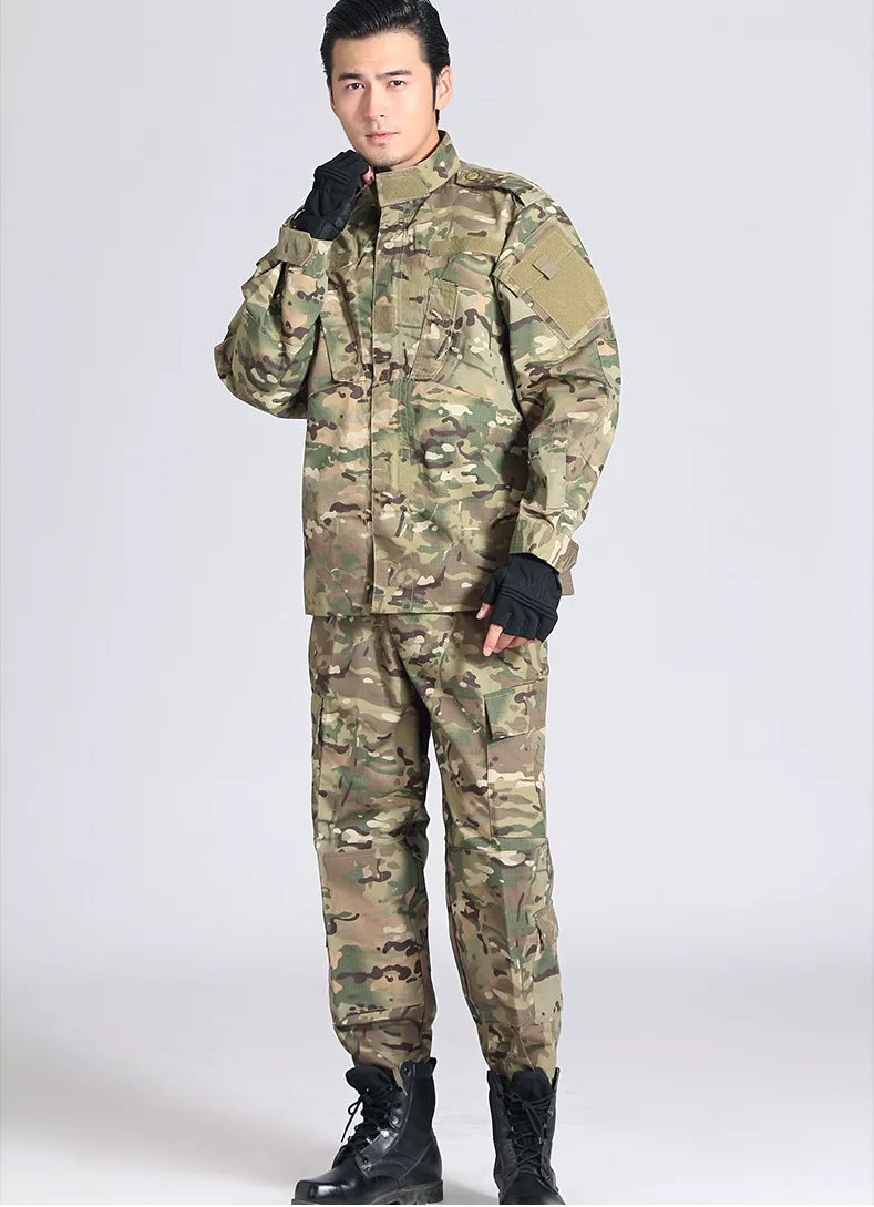 Камуфляжный костюм армейский спецназ униформа одежда тактический военный тактический боевой костюм мужской Камуфляжный костюм куртка +