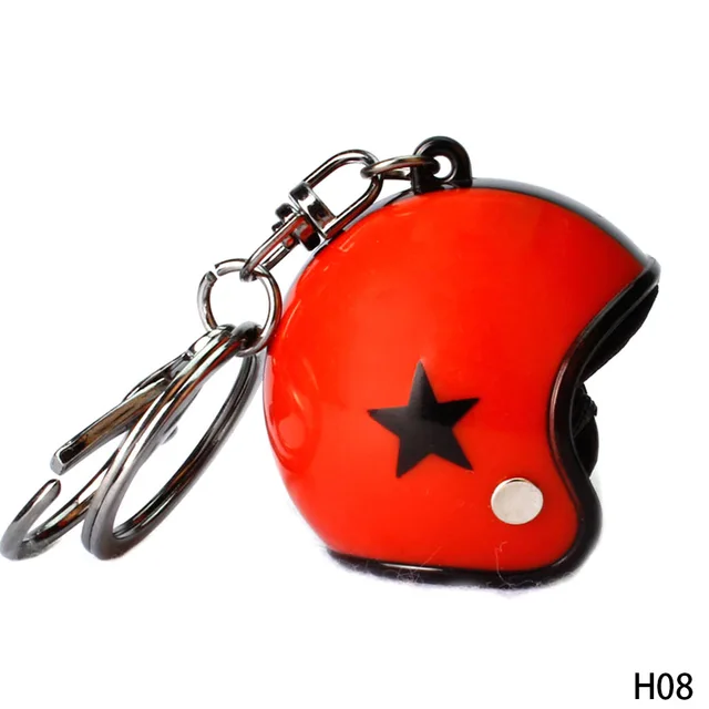 Motorcycle Helmet Keychain Pendant Classic Key Ring Keyfob Casque Key
