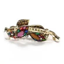 Женская заколка для волос в форме банана аксессуары Многоцветный двойной лист смолы 108x32 мм