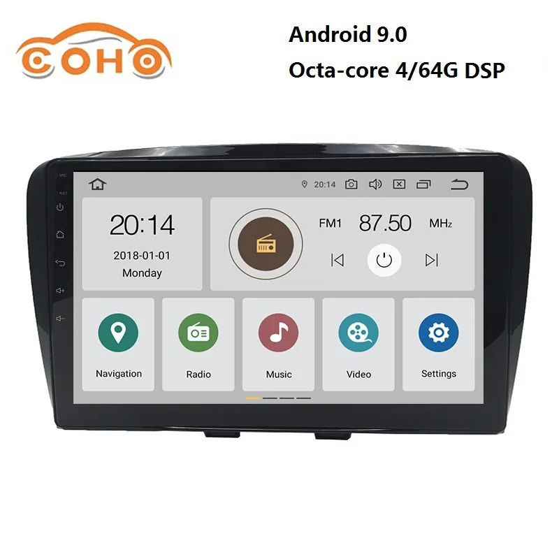 

Car audio Android 9.0 8-core 4/64G for FAW D60 with Radio BT Carplay DSP support WIFI and Steering Wheel Control