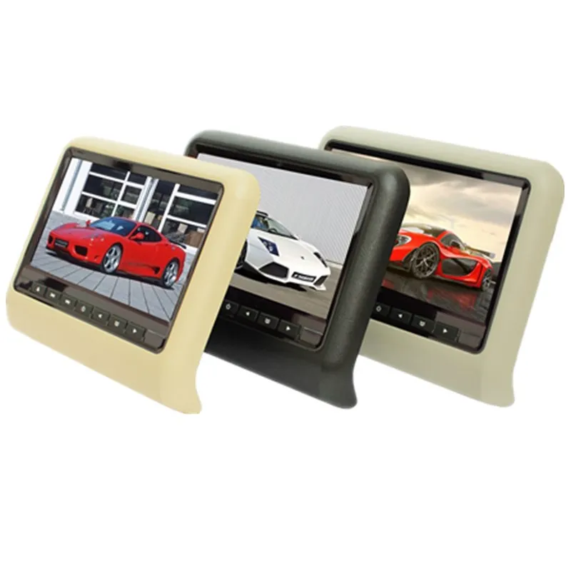 

9 inch TFT LED Screen Headrest monitor Car DVD Player & Game DVD USB SD IR Transmitter Portable Headrest Monitor SH9808DVD