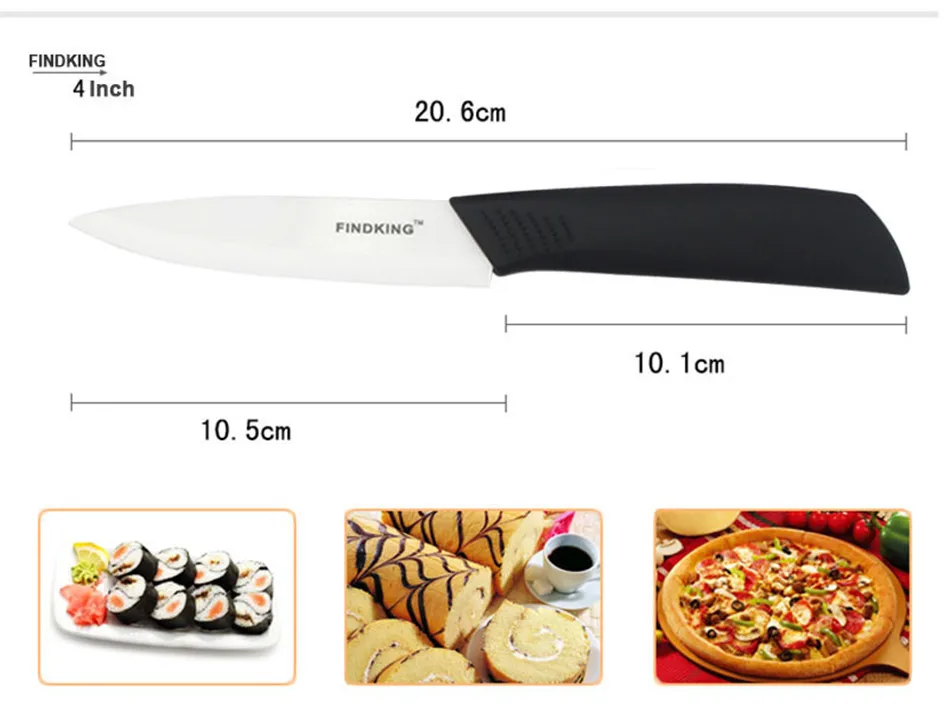 Высококачественный кухонный Керамический нож набор ножей " 4" " 6" дюймов+ Овощечистка+ Чехлы кухонные инструменты