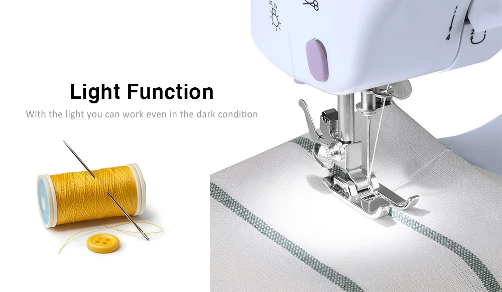 Мини портативные Швейные машины двойная скорость двойная нить многофункциональная электрическая автоматическая перемотка протектора швейная машина для домашнего использования