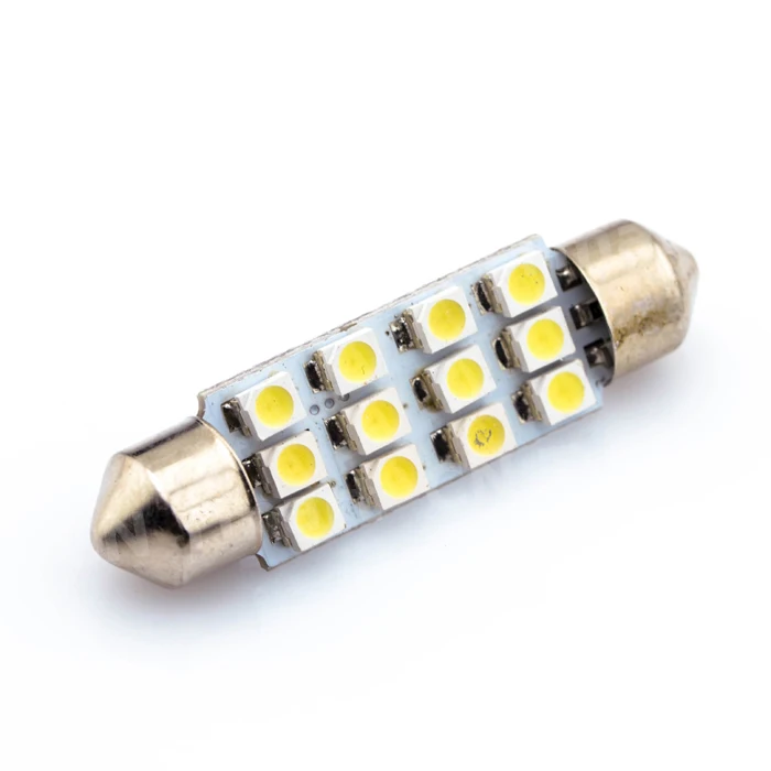 Горячая Распродажа Белый 12smd 31 мм 36 мм/39 мм/41 мм купол с фестонами 12 SMD СВЕТОДИОДНЫЙ 1210/3528 лампочка для салона автомобиля Светодиодная лампа 12 Светодиодный