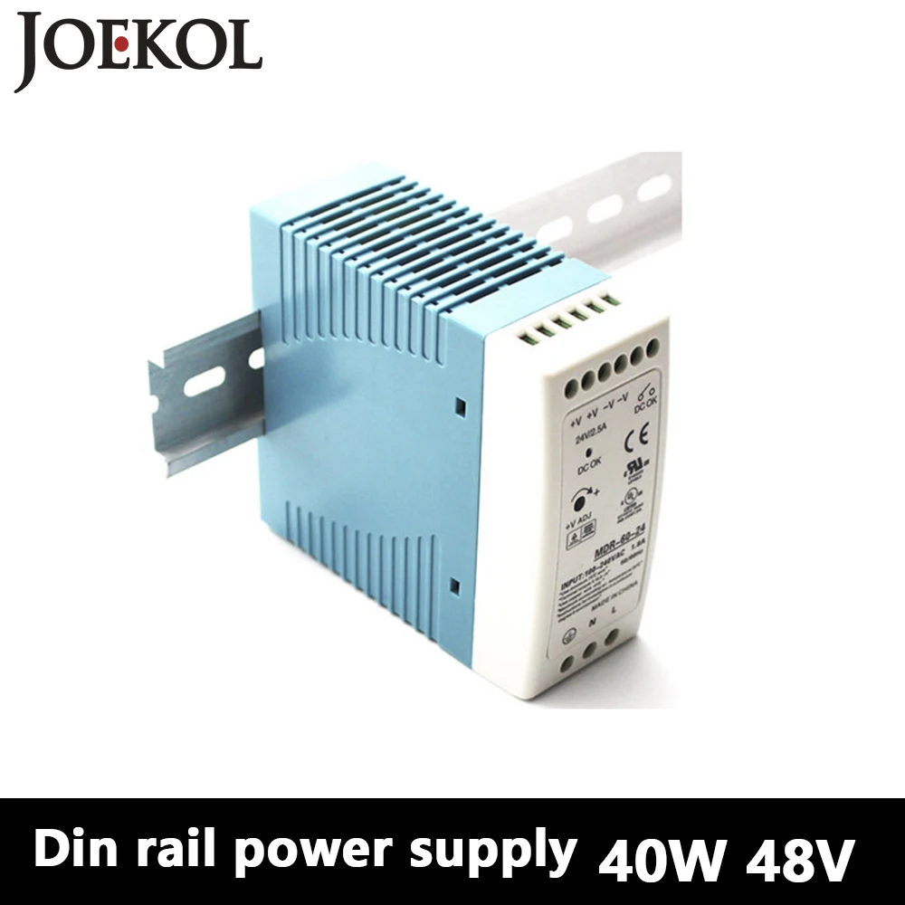 

MDR-40 Din Rail Power Supply 40W 48V 0.83A,Switching Power Supply AC 110v/220v Transformer To DC 48v,ac dc converter