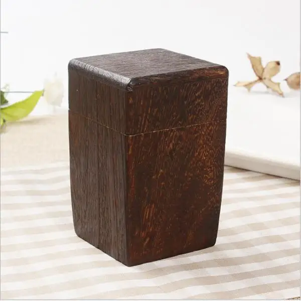 9pcs Square Wooden Tea Box Maccha Storage Box Canister Tea Jar Caddy Storage Box Case Handmade Organizer