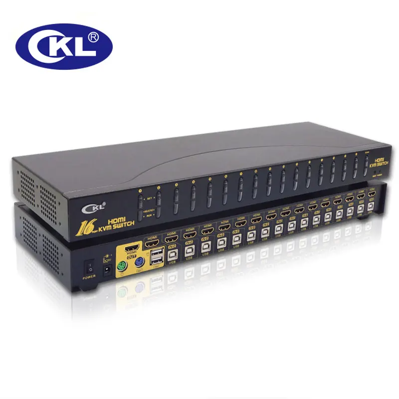 HDMI KVM переключатель 16 портов с USB PS/2 для компьютера сервер DVR NVR Поддержка порта
