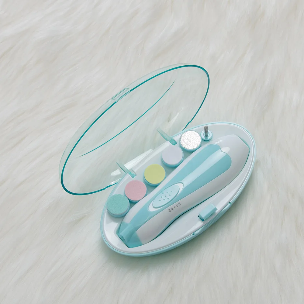 

1Set Baby Nail File Electric Clippers with LED Front Light Safe Household Manicure Tool Newborn Toddler Toes Nail Trimmer Kit