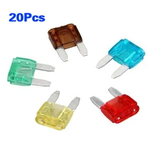 TOYL 20 pcs Car Motorcycle Mini Fuses Blade Fuse Safety 2.3cmx 1.2 cm