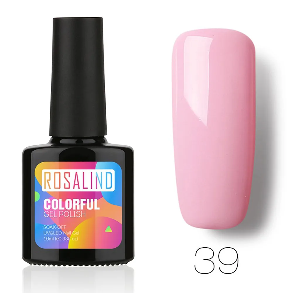 ROSALIND, 10 мл, Гель-лак для ногтей, свежий цвет, Полупостоянный УФ-лак, замачиваемый, белый для маникюра, Гибридный Гель-лак для ногтей - Цвет: M