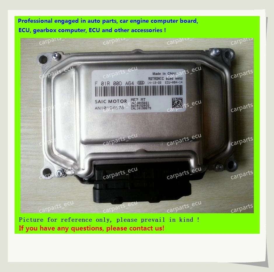 

For car engine computer board/ME7.8.8/ME17 ECU/Electronic Control Unit/Roewe/F01RB0DA64 10046640/F01R00DA64 AN10152032