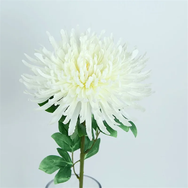 

Fake Single Stem Crab Legs Chrysanthemum 28.74" Length Simulation Gerbera Large Flower Head for Wedding Home Decorative Artifici