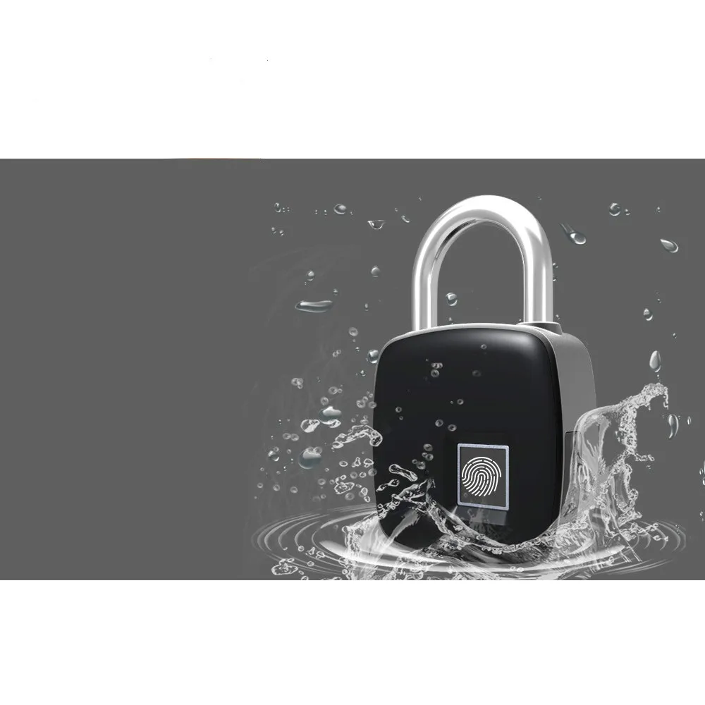 

Podofo USB Rechargeable Fingerprint Lock IP65 Smart Keyless Anti-Theft Electronic Home Security Padlock Door Luggage Case Lock