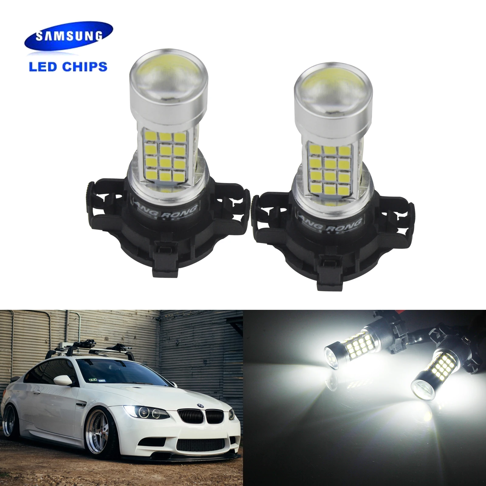 ANGRONG 2x высокомощная 40 Вт PY24W PSY24W 54 SMD Светодиодная лампа Samsung указатель поворота для BMW Audi