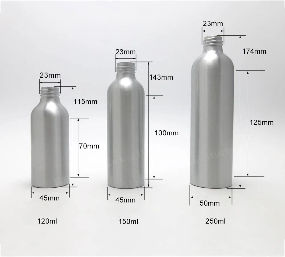 24x30 мл 50 мл 100 мл 120 мл 150 м 250 mlAluminum бутылки с триггером опрыскиватели 1 унц. 3/5 унц. 3,33 унц. 4 унц. 5 унц. 8 унц. алюминиевые контейнеры