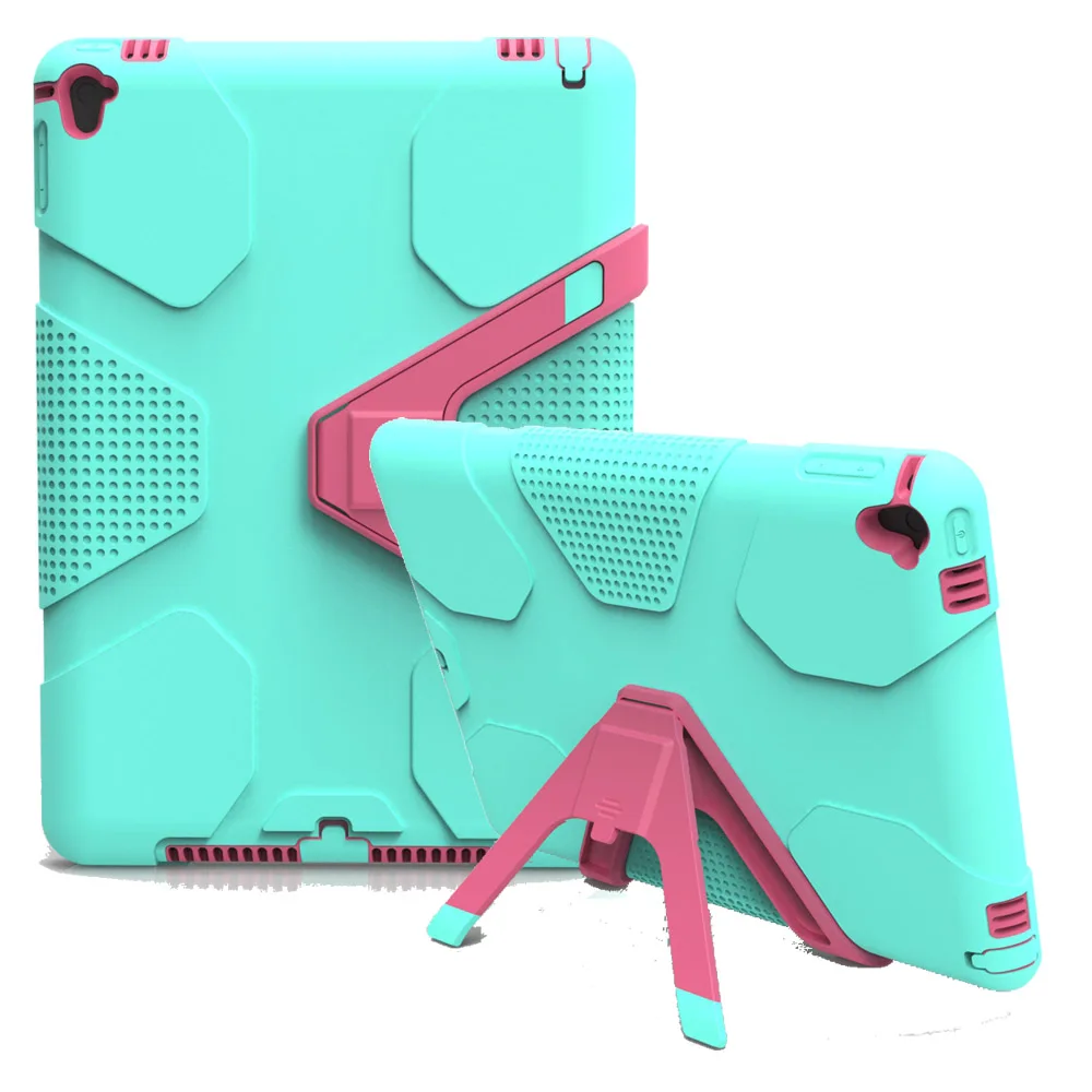 

For Funda iPad Pro 9.7 Case Heavy Duty PC Rugged Impact Hybrid Stand Cover Cases for iPad Pro 9.7 Shockproof Kid Case Capa