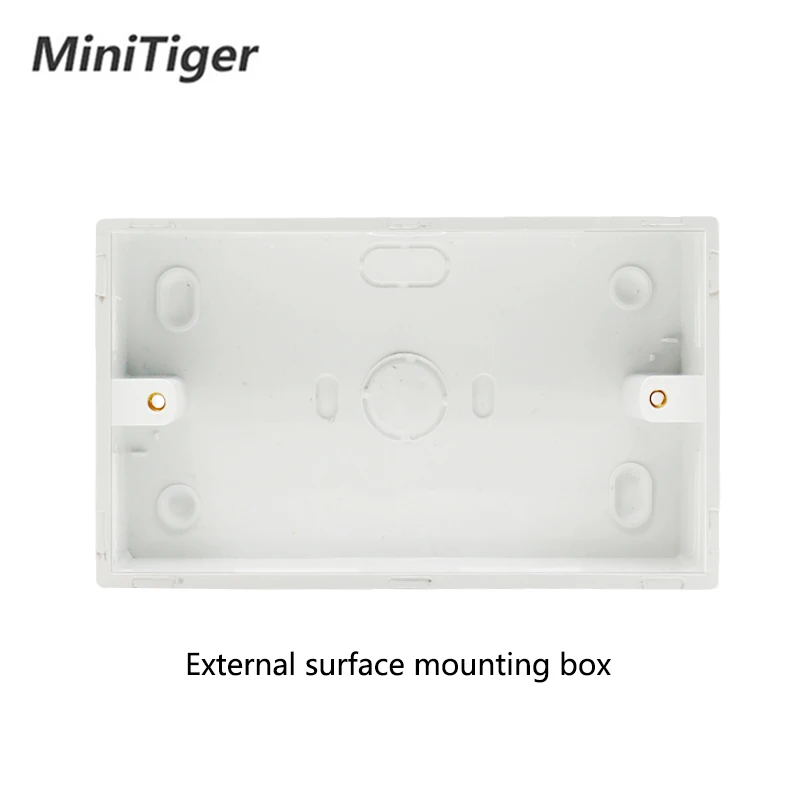 Minitiger настенная розетка с двойным универсальным 5 отверстием, переключаемая розетка с неоновым 2.1A двойным USB зарядным портом, светодиодный индикатор черного цвета - Тип: Mount box-1