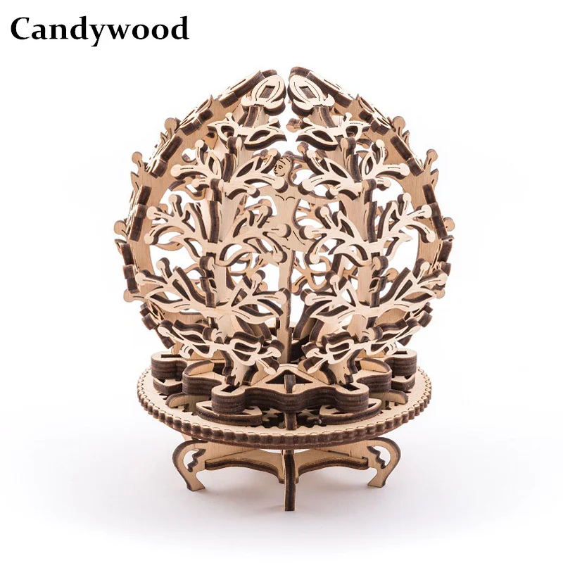 

Candywood Ukraine UGEARS Wooden Mechanical Transmission Model DIY Woman flower gear Rotate puzzle Valentine's Day birthday gift