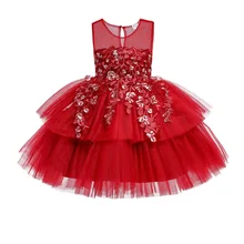 Платье для девочек, Новое свадебное платье, элегантное высококачественное детское платье, платье принцессы с бантом, одежда для маленьких девочек 3-12 лет