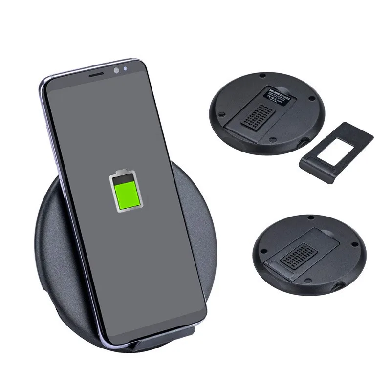 

Ultra-thin Design QI Smartphone Wireless Charger black Mini Wireless Charger Base For Samsung S6 S8 iPhone 8/8plus/7/7plus/X