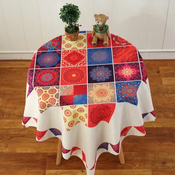 

Linen Table Cloth Hotel Tablecloth Household Multi-purpose Cover Towel Cloth 3