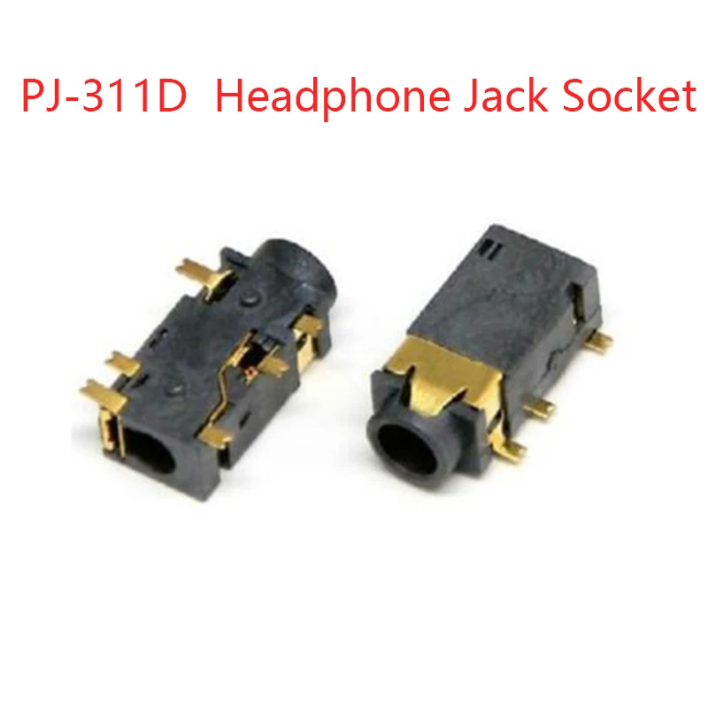 10 шт. PJ 311D 3 5 мм Женский аудио разъем 6 Pin SMT наушники/гарнитура PJ311D
